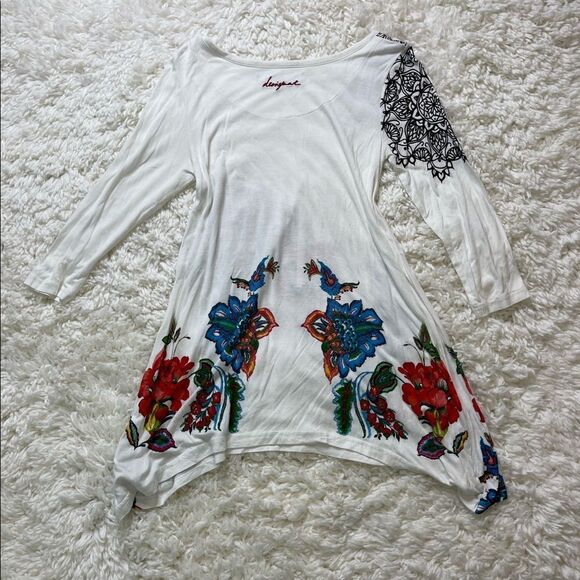 Desigual Ramona Asymmetrical Floral Top - Picture 6 of 12